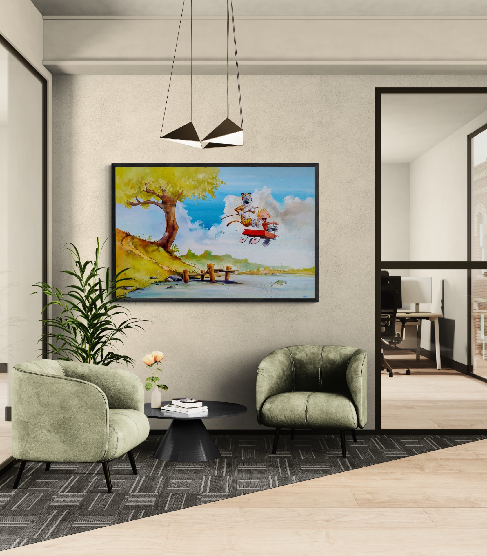 Klassisk og humørfyldt Steen & Stoffer-motiv